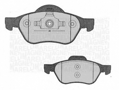 MAGNETI MARELLI 363916060381 -  Комплект тормозных колодок, дисковый тормоз